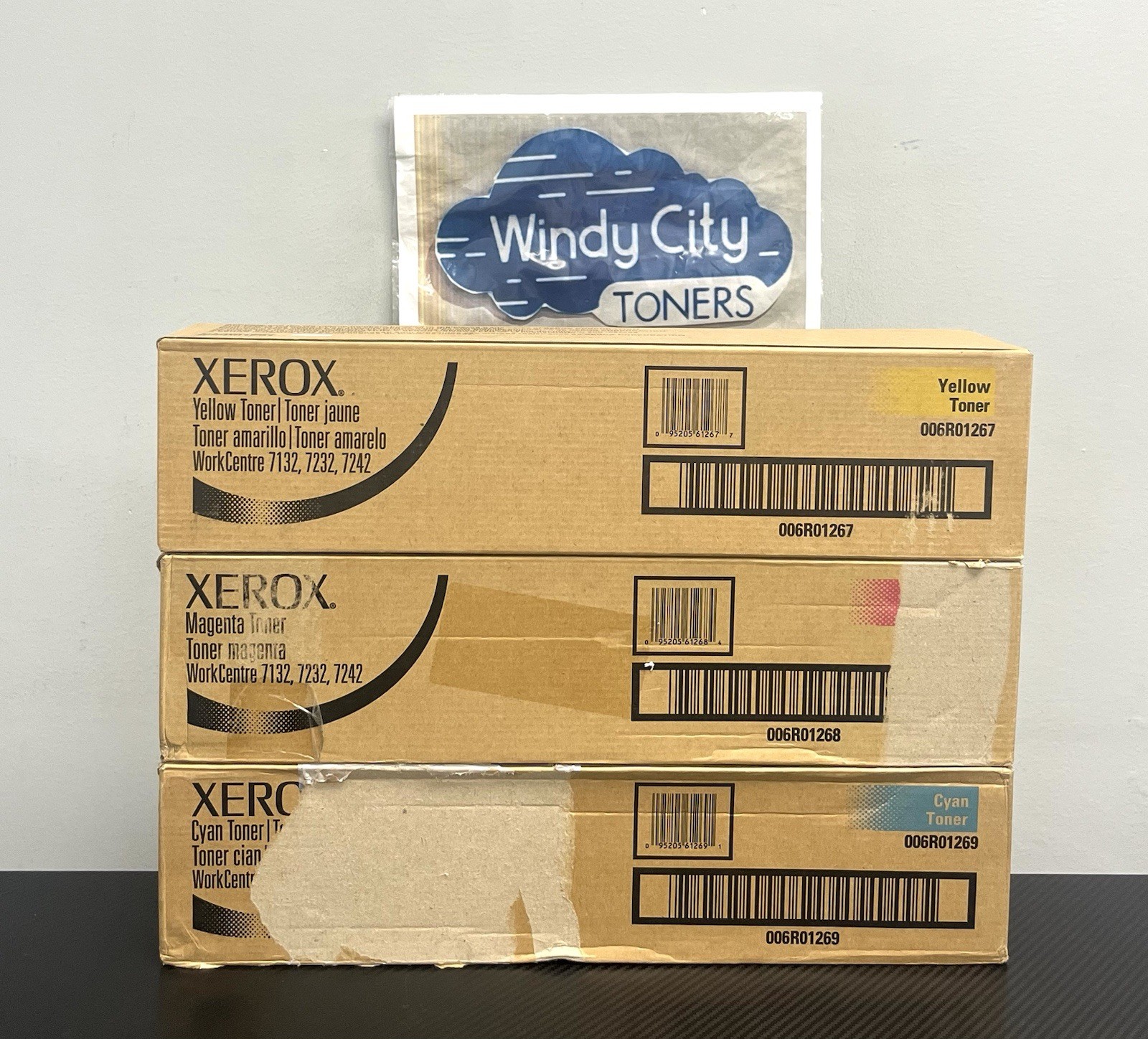 Xerox 006R01267 006R01268 006R01269 CMY Toner Set WorkCentre 7132 7232 7242 New