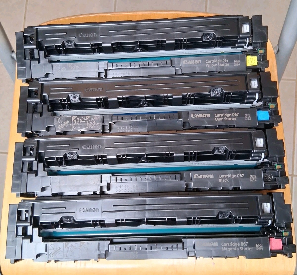 Lot of 4 EMPTY Virgin Genuine Canon 067 Toner Cartridges Black CYM for MF654Cdw