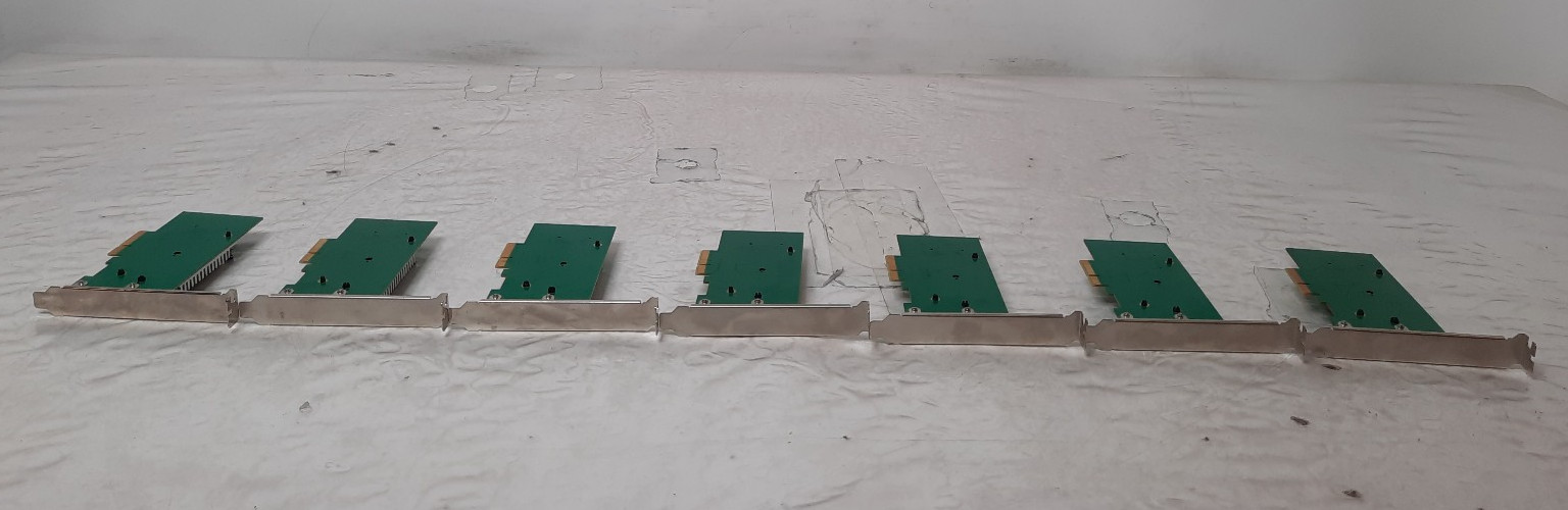 Lot of 7 01AJ832 Lenovo PCIe x4 to M.2 SSD Riser Card W/ Heat Sink