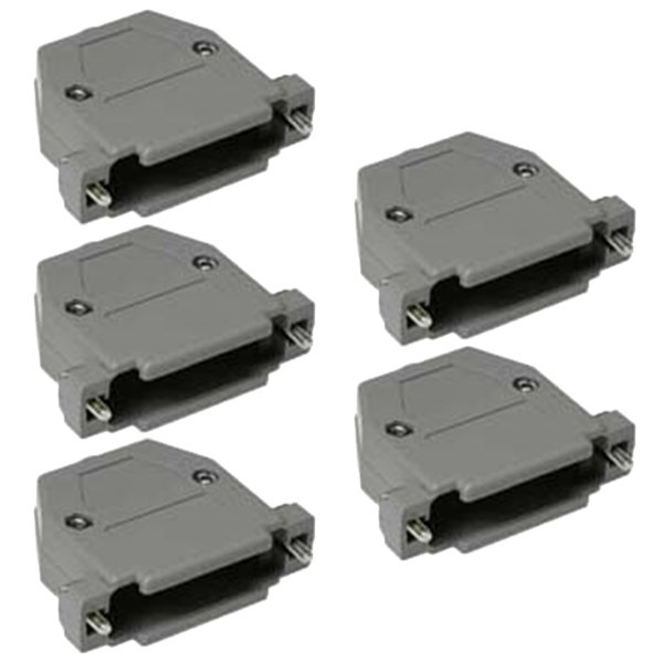 5 Pcs Plastic Hood For DB25 D-SUB 25 Pin RS232 Serial Solder Cup Connector