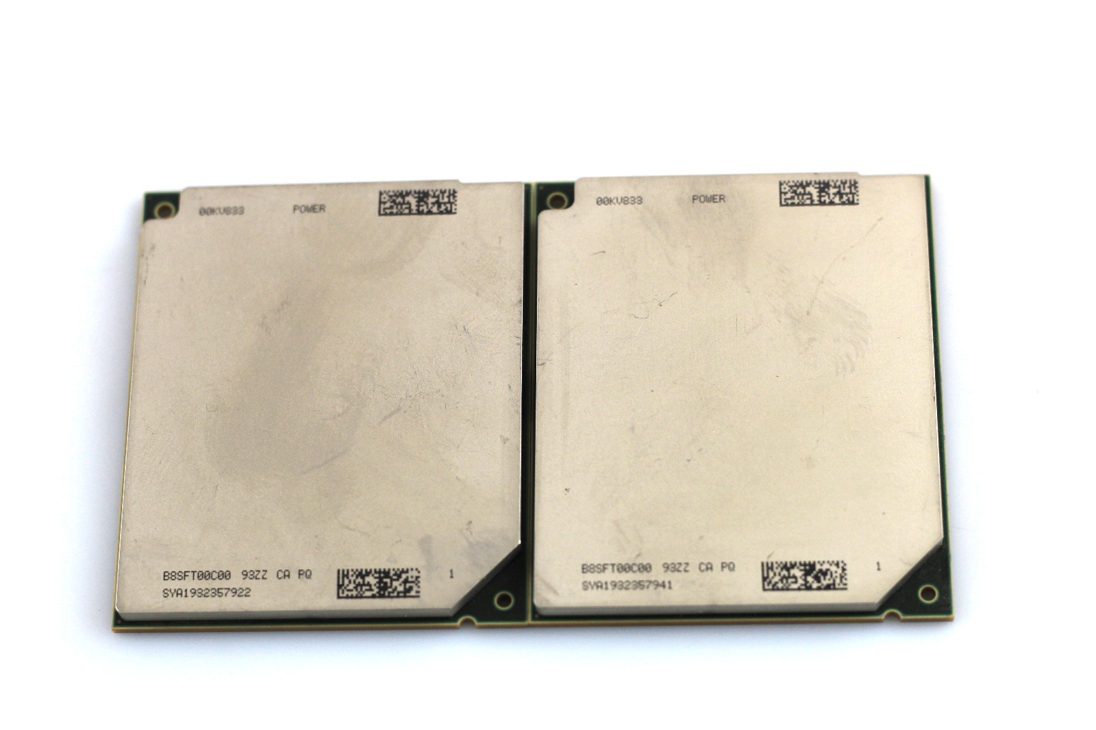 Lot of 2 IBM POWER 00KV833 93ZZ CA PQ 10-CORE 3.42GHZ CPU PROCCESSOR