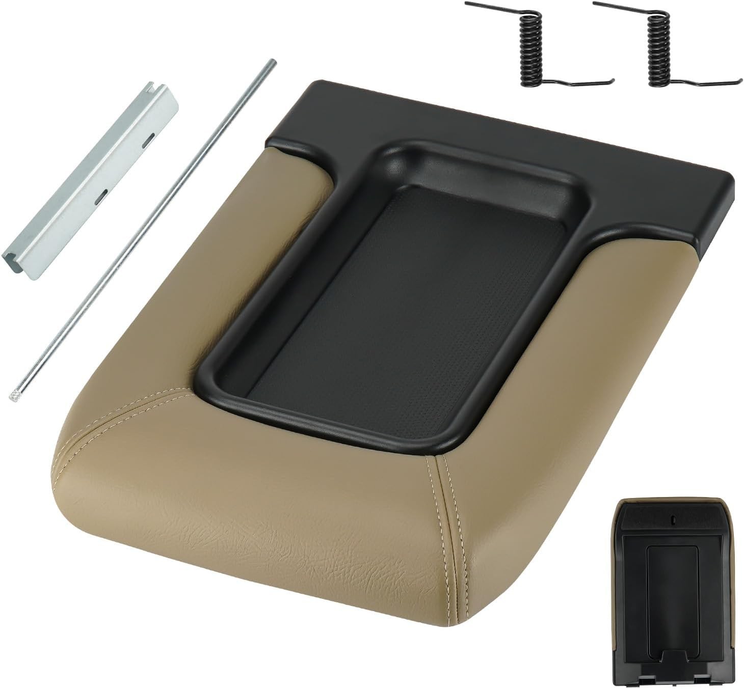 Youxmoto Center Console Lid Armrest Cover Fit for Chevy Silverado 1500 Beige 