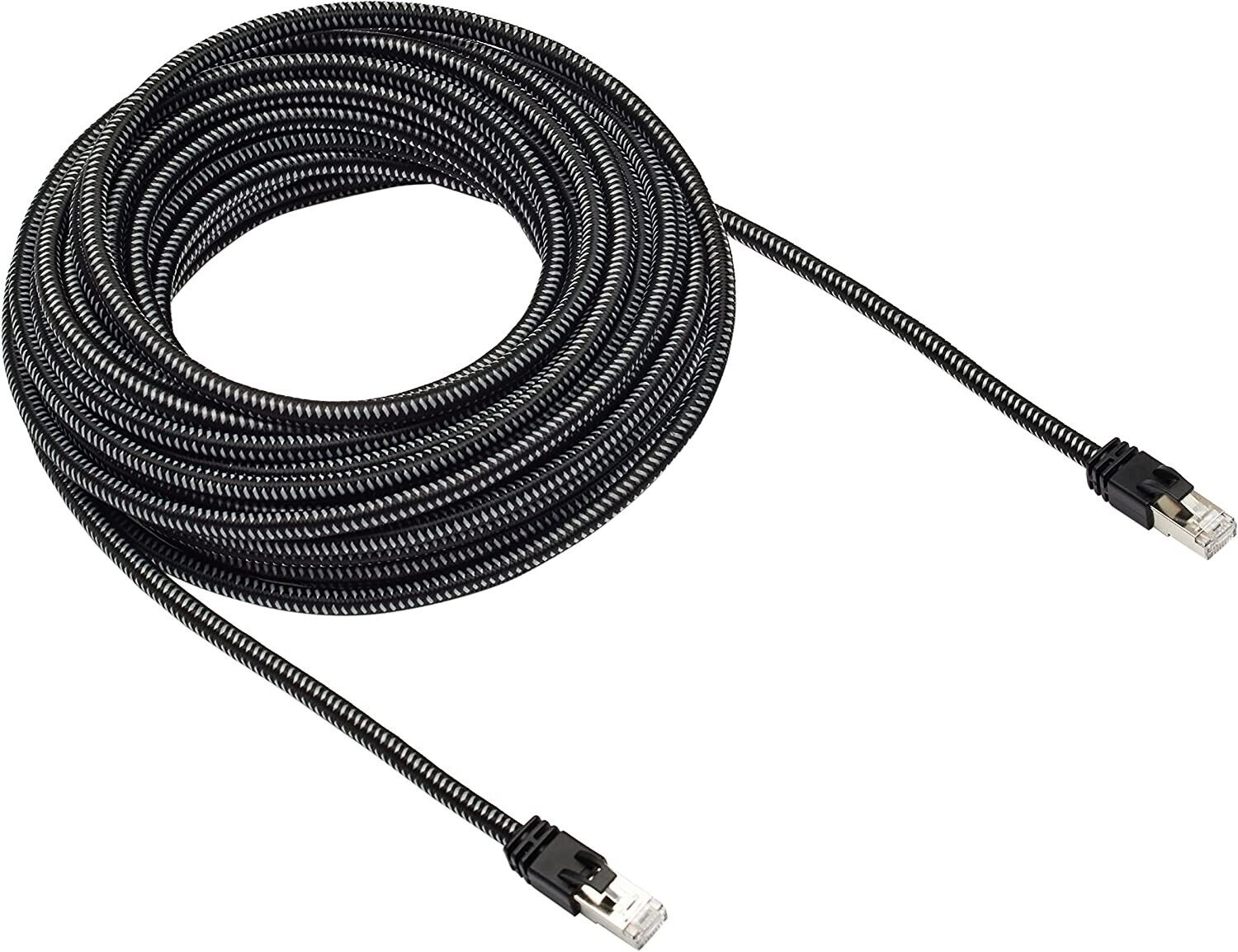 50 Feet Amazon Basics Braided RJ45 Cat-7 Gigabit Ethernet Patch Internet Cable