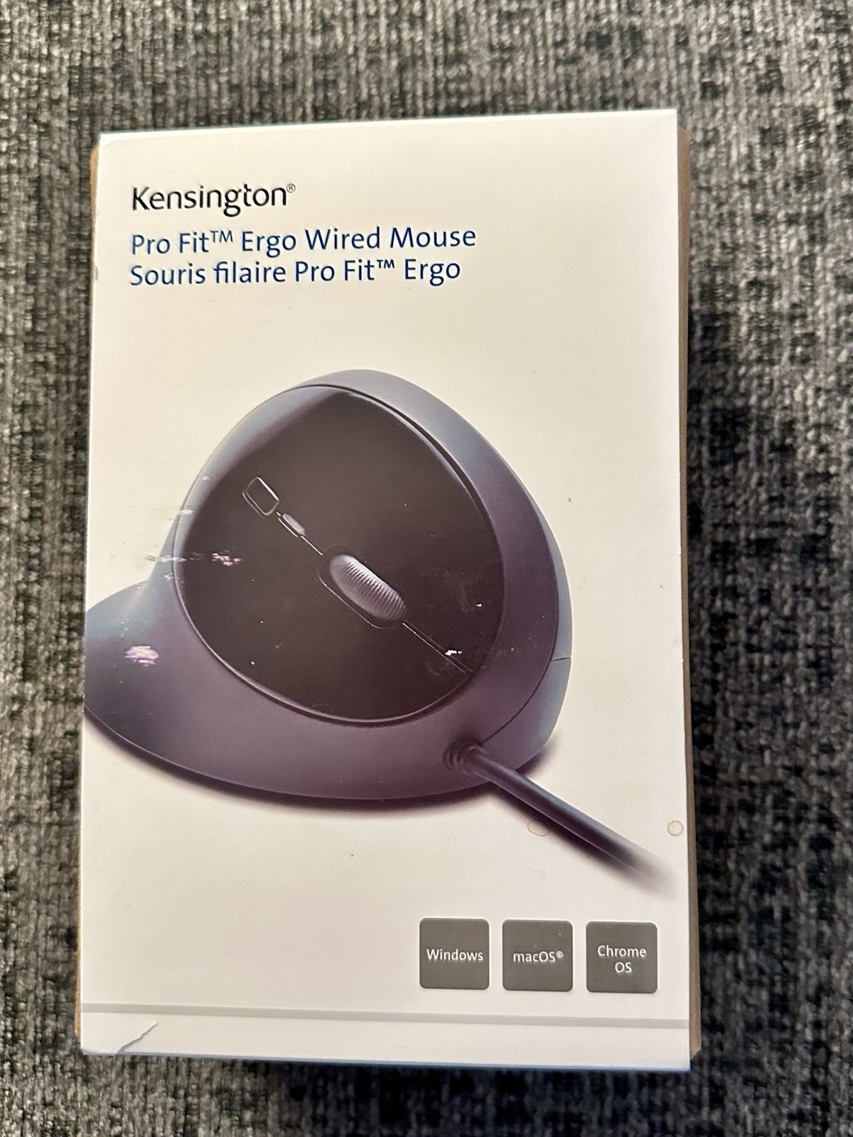 Kensington Pro Fit Ergonomic Wired Mouse, Black (K75403WW), Built-In Wrist Suppo