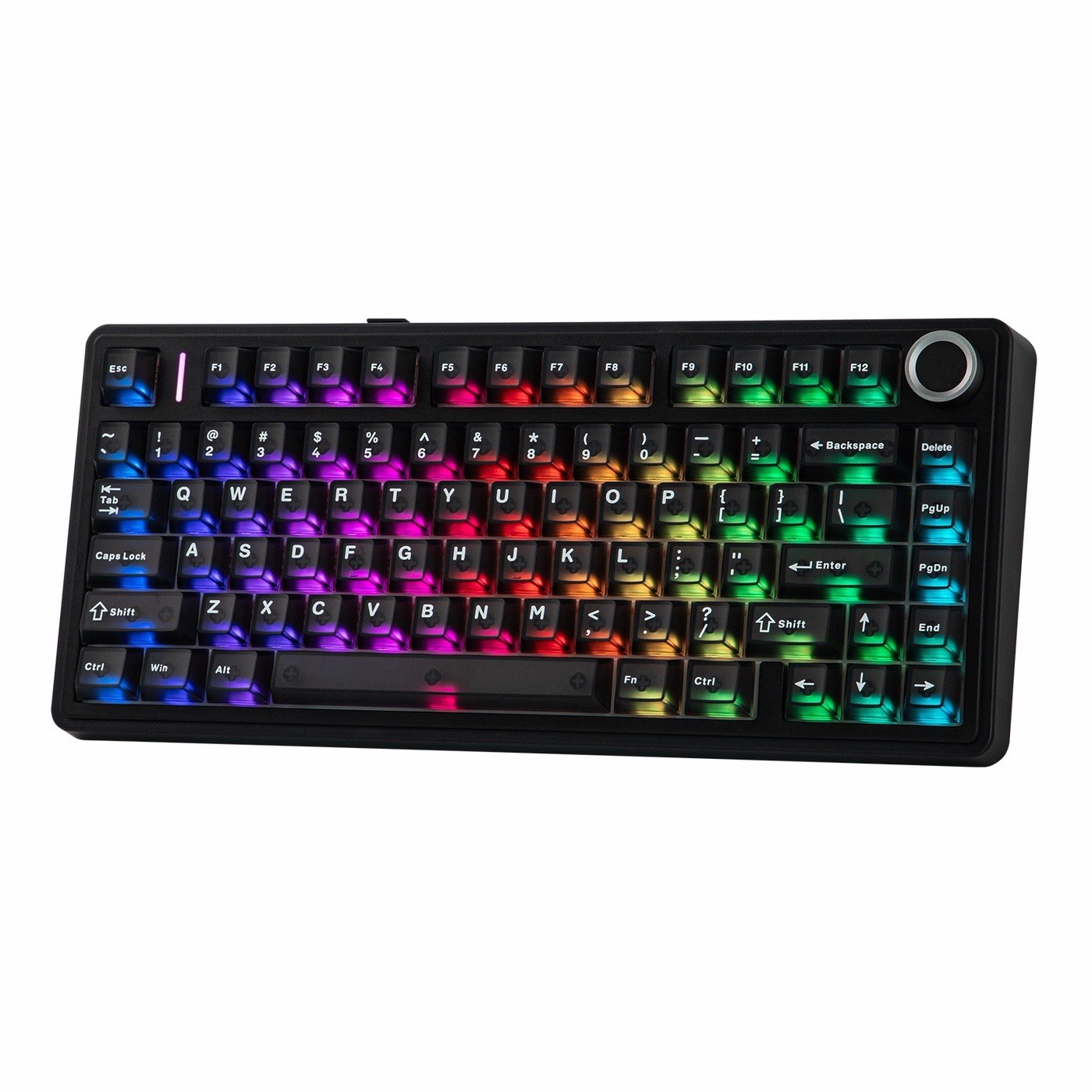 EPOMAKER X Aula F75 Ultra Wireless Mechanical Keyboard and Knob Translucent Blk