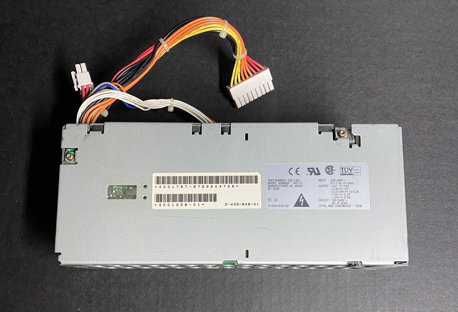 Sun 300-1308 180Watt AC Input Power Supply for Ultra 1, Ultra 1 Creator, E150