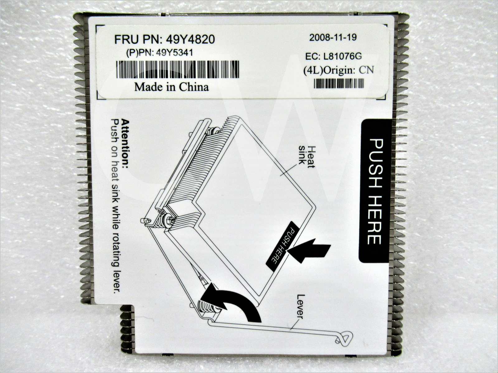 49Y4820 49Y5341 IBM CPU HEATSINK FOR X3550 M2 X3650 M2