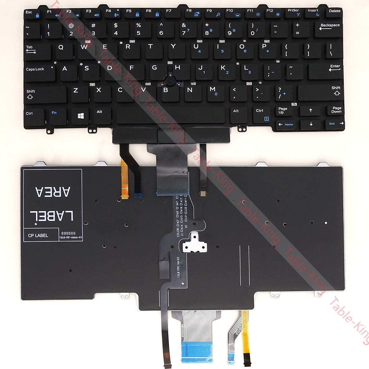 US Backlit Keyboard for Dell Latitude 3340 3350 5480 5490 7480 D19TR 1V6H2