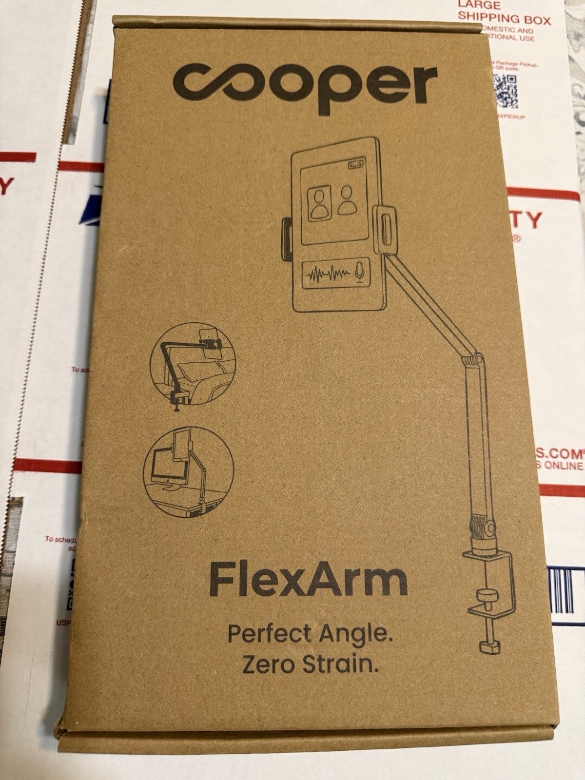 COOPER FlexArm Tablet Holder for Desk, Portable Monitor Stand, iPad