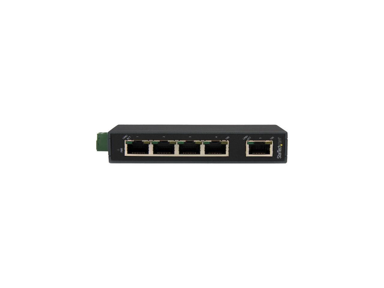 StarTech IES5102 StarTech.com 5 Port Industrial Ethernet Switch - DIN Rail Mount