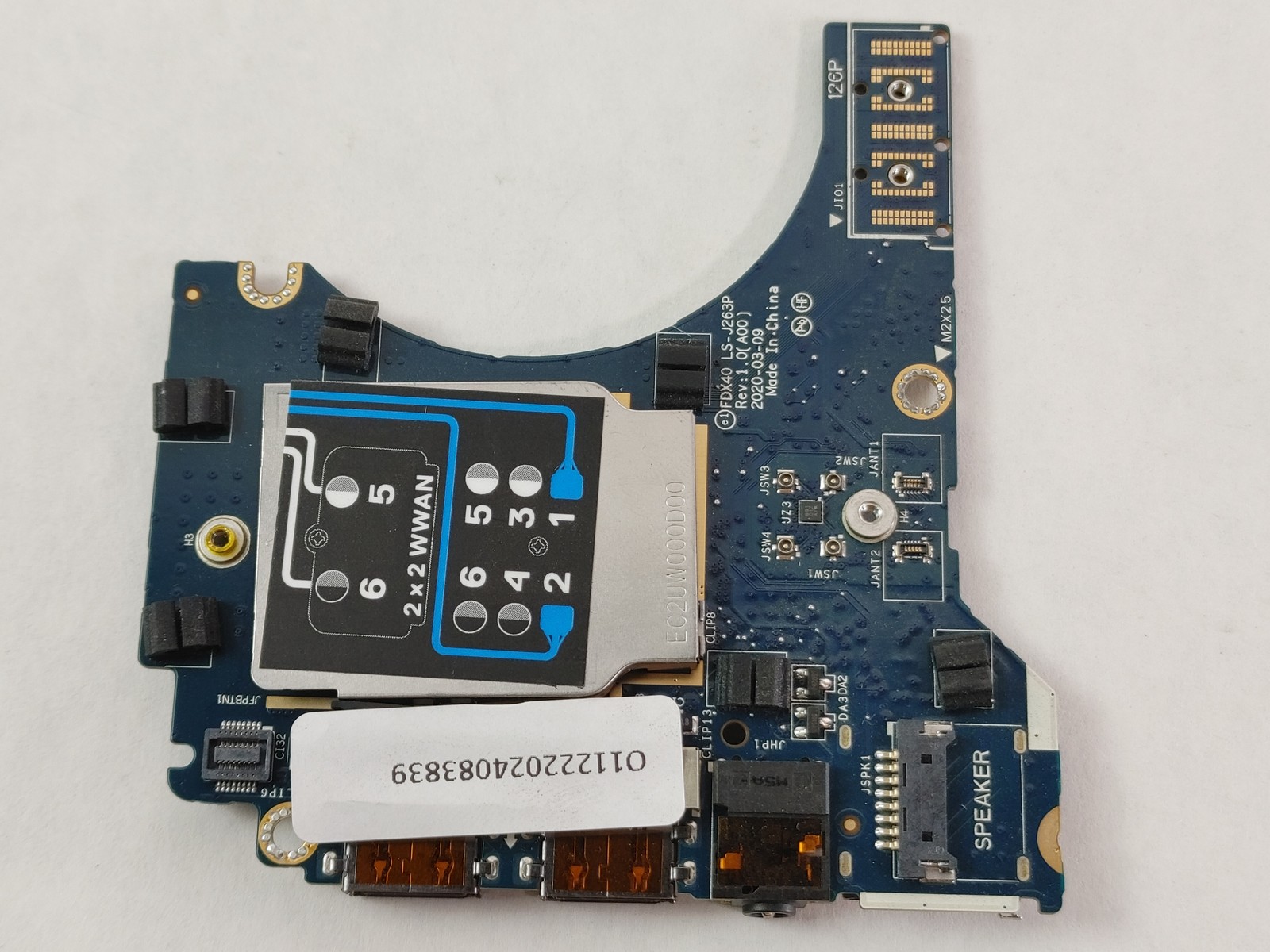 Lot of 5 Dell Latitude 7410 2-in-1 Right-side Audio/USB/Power Button Board WDKDT