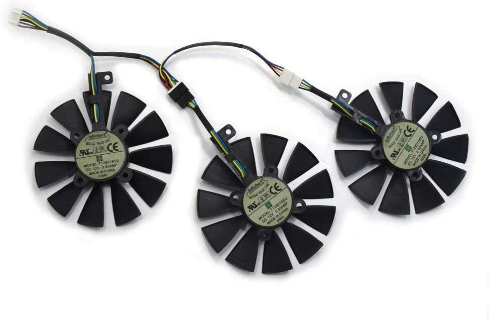 3PCS T129215SU / T129215SM graphics card fans for ASUS ROG Strix RX VEGA64 8GB