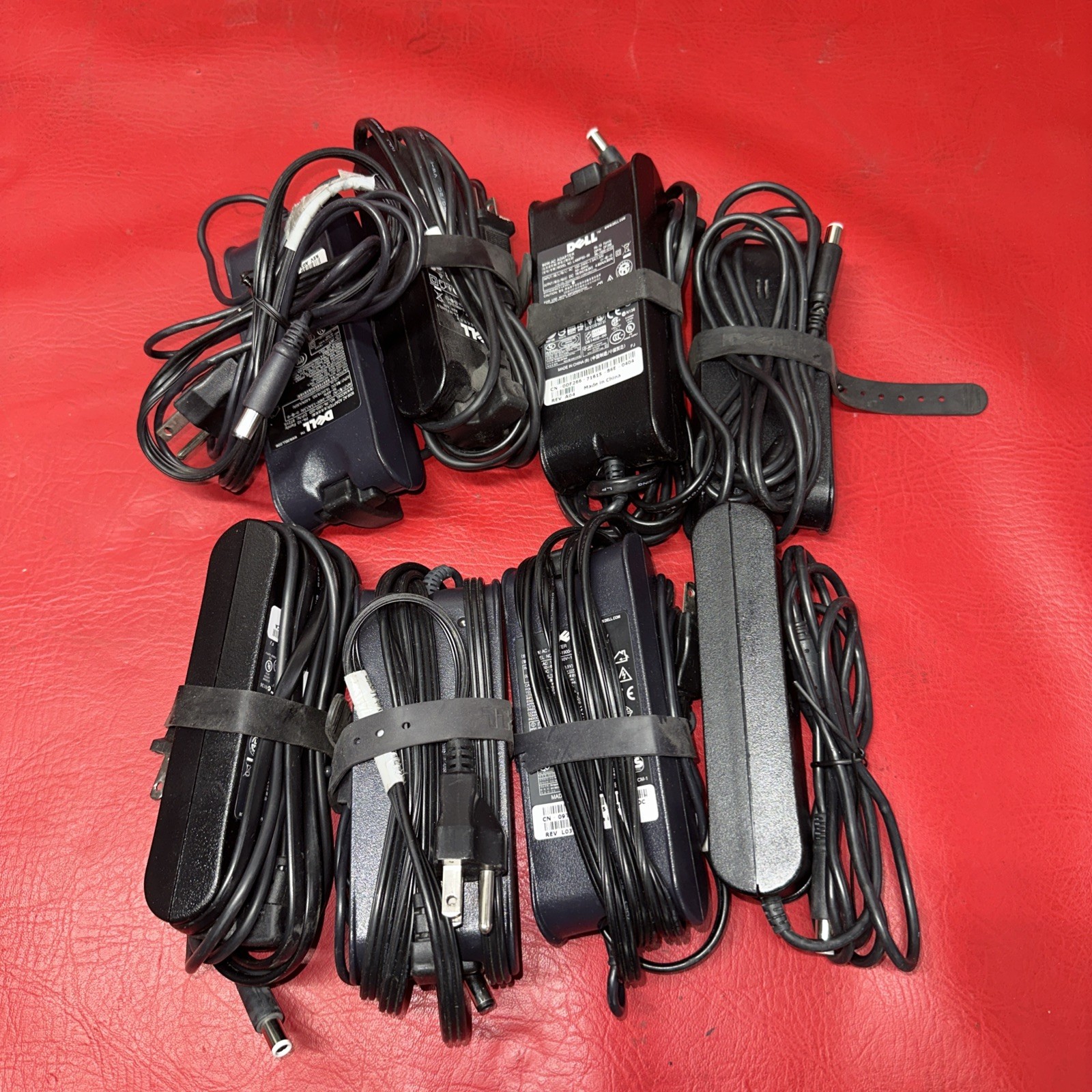 Lot of 8x Genuine Dell 90W Power Adapter Model Chargers *TESTED*