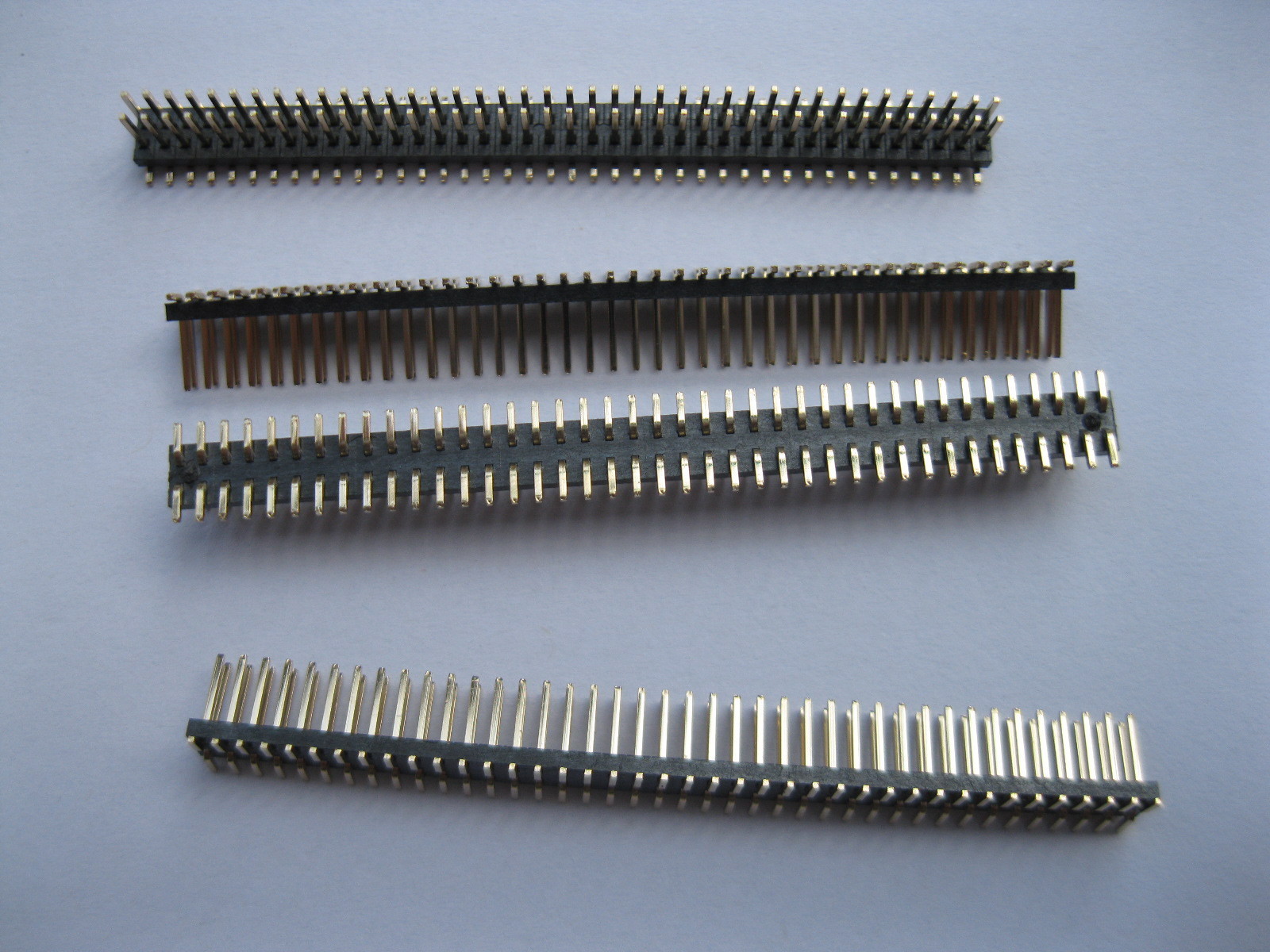 100 pcs Gold Plated SMD SMT 1.27mm Breakable Male Pin Header 2x40 80pin Dual Row
