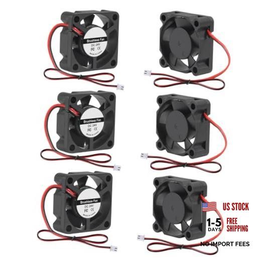 6PCS 3010 Brushless Cooling Fan DC 24V 30mm x 30mm x 10mm 2pin 3010 DC 24V