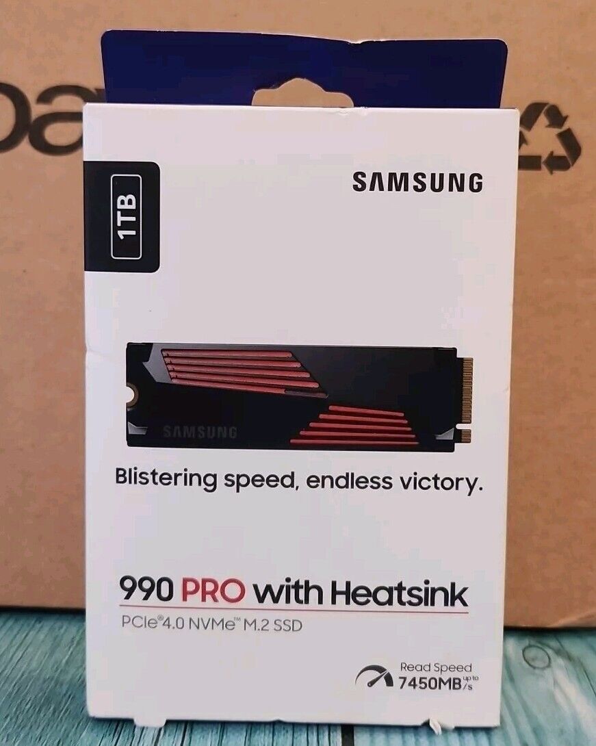 🔥NEW SAMSUNG 990 PRO 1TB SSD with Heatsink, PCIe 4.0, Sew. Up-to 7,450MB/s🔥