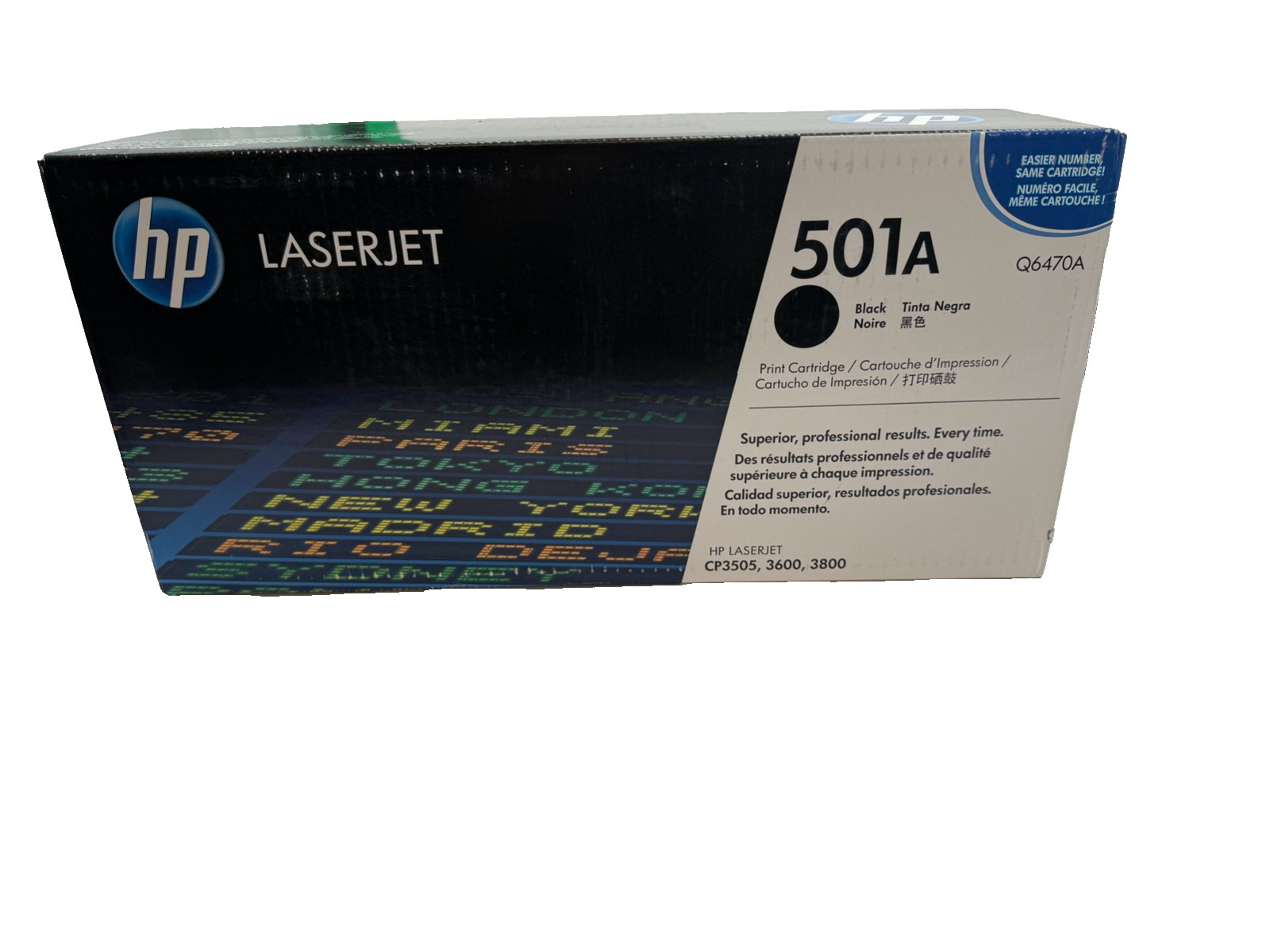 BRAND NEW -GENUINE HP 501A BLACK TONER CARTRIDGE Q6470A