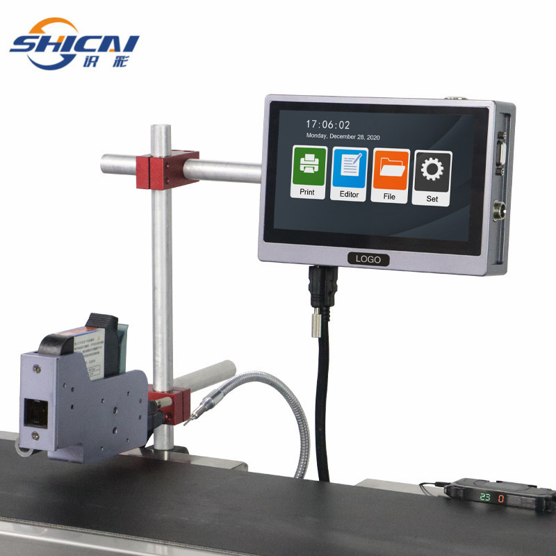 Automatic 12.7mm Inline Coder without Conveyor Date QR Barcode