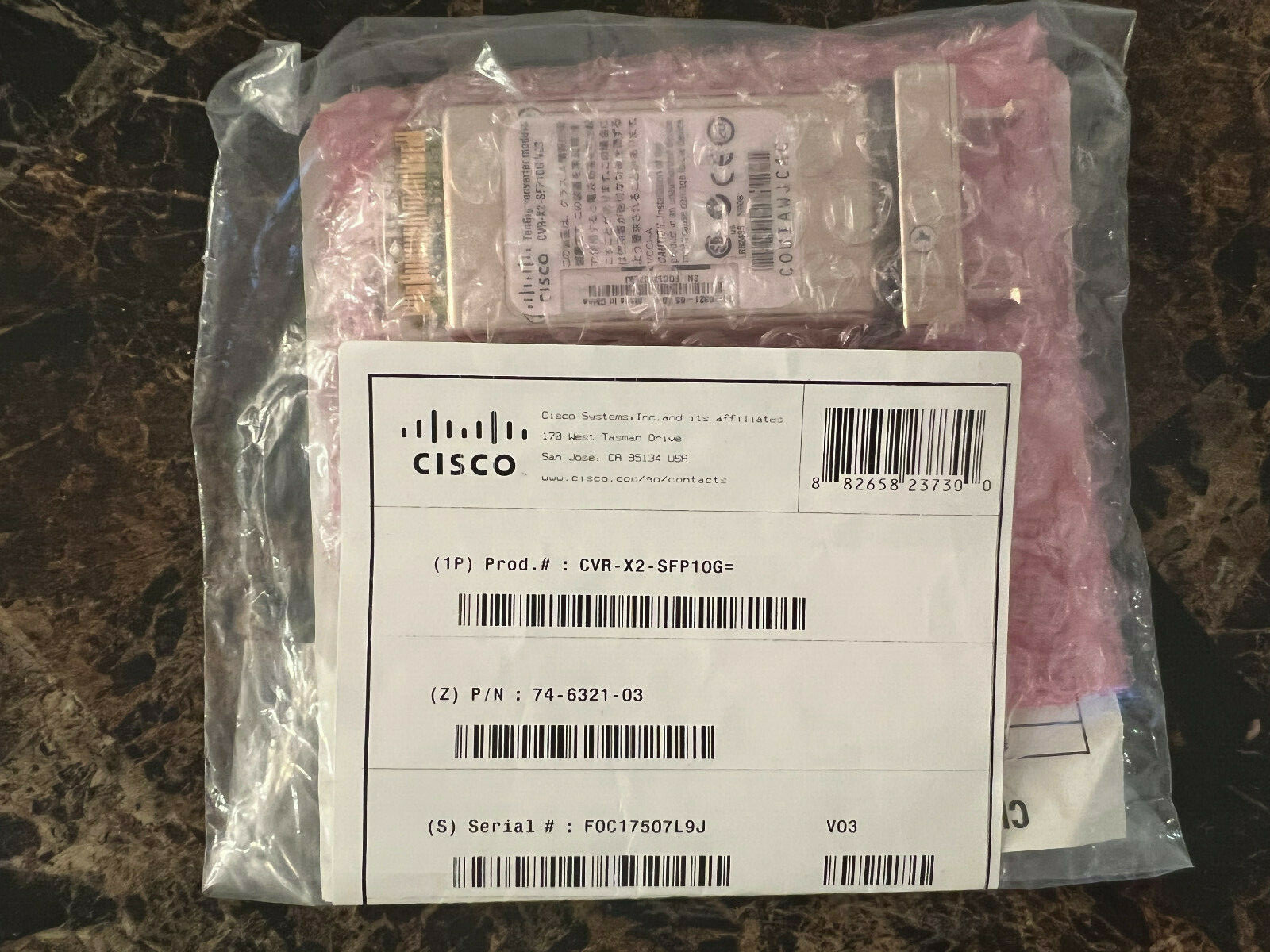 CVR-X2-SFP 10G= Cisco CONVERTER MODULE X2 TRANSCEIVER 10 GBPS New