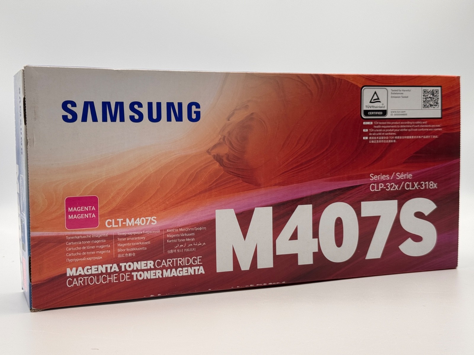 Genuine OEM Samsung CLT-M407S Toner Cartridge Magenta Brand New Sealed Box
