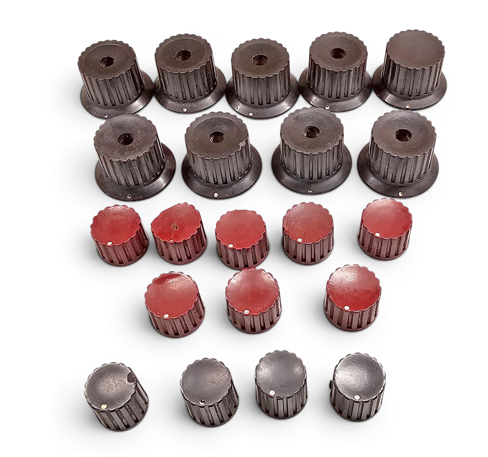 Tektronix Oscilloscope Knob Lot (21 Pcs) - Fits 535A 545A 545 - Set Screws