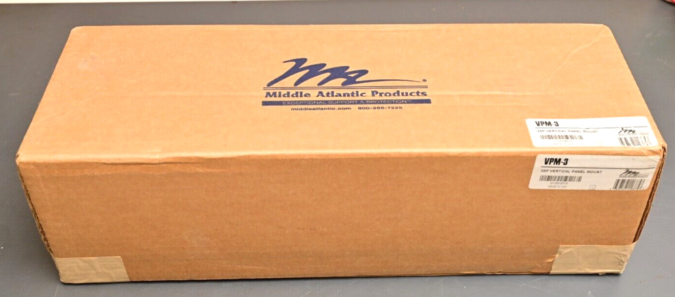 Middle Atlantic VPM-3 3SP 3U Vertical Panel Mount Rack Mount NIB