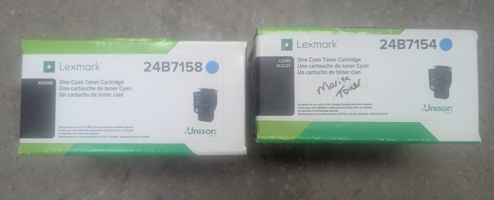 Genuine Lexmark 24B7158 Cyan Toner XC4240 / XC2235 CYAN TONER 24B7154