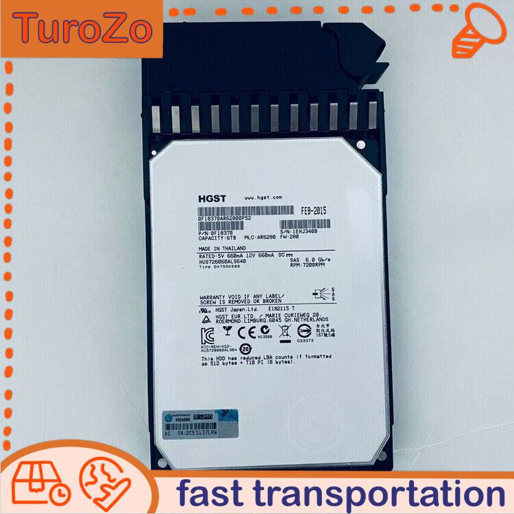 787335-001 790149-001 HP J9F36A MSA 6TB 7.2K 3.5-inch SAS 6G Hot Swap Hard Drive