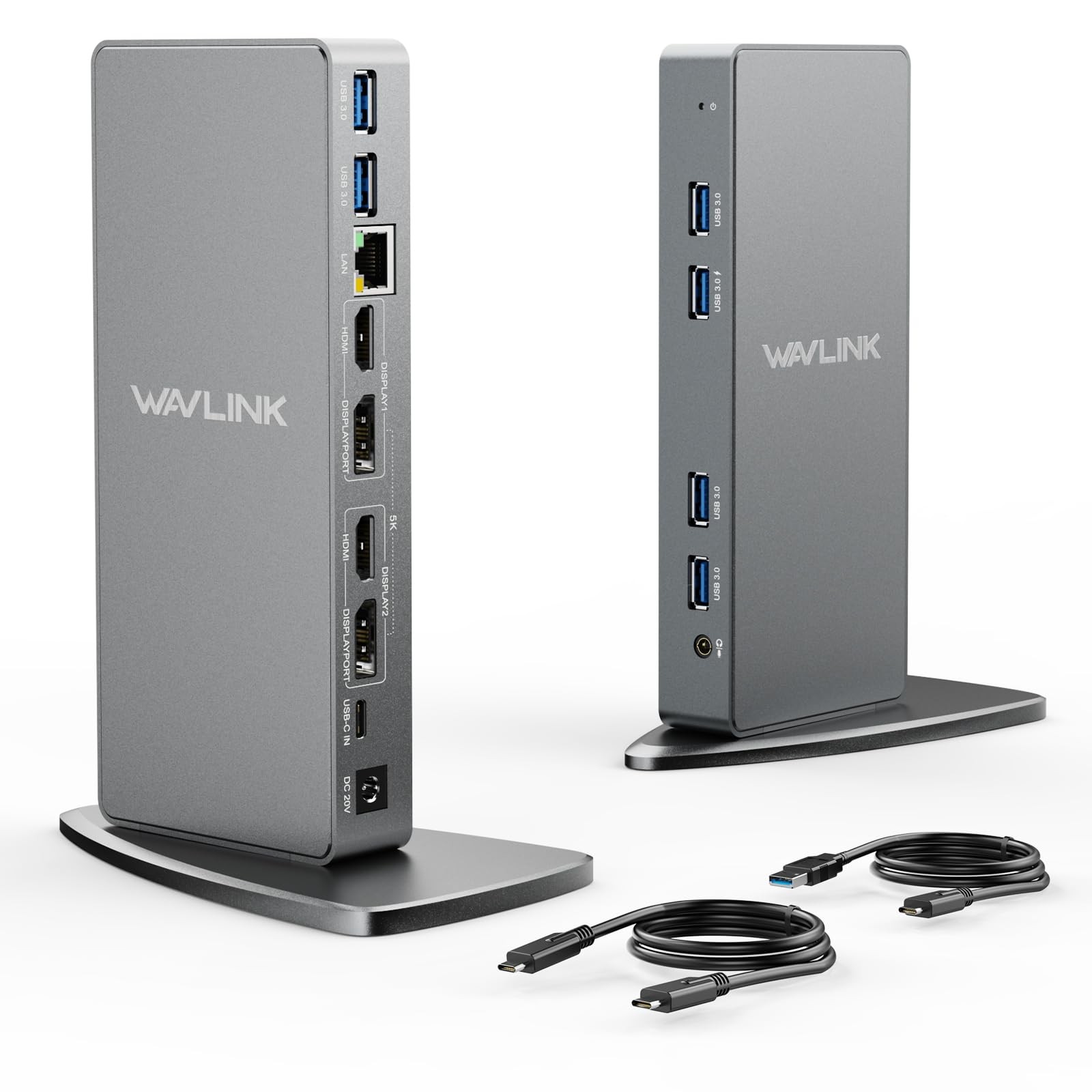 WAVLINK 69DK7 USB 3.0 Dual 4K@60Hz Docking Station 2X HDMI 2X DP LAN 6 USB Audio