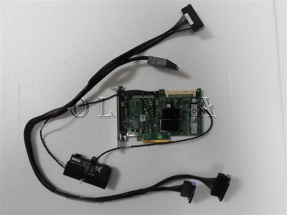 DELL POWEREDGE R905 SERVER PERC 6I PCI SAS RAID KIT WITH BATTERY & CABLES YR847