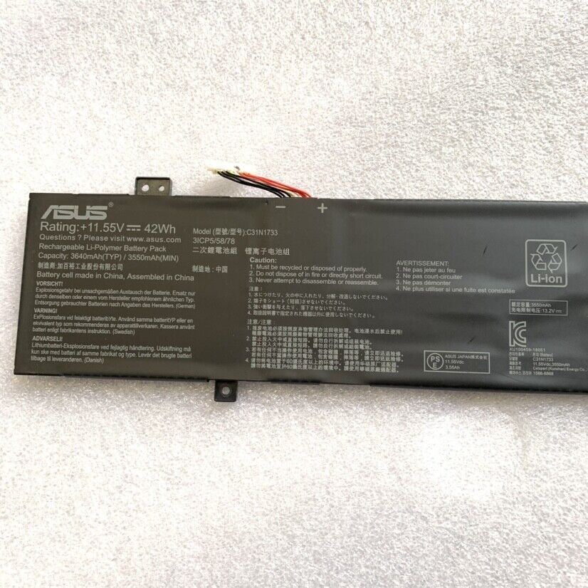 Genuine Laptop Battery C31N1733 For ASUS VivoBook Flip 14 TP412UA TP412FA Series