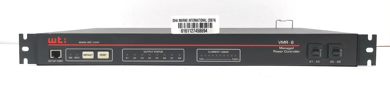 Western Telematic Inc. VMR 8 Series VMR-8HS20-2 Managed Power Controller