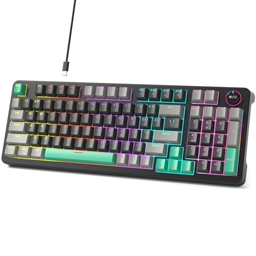 AK96 Black 96% Mechanical Keyboard - Customizable, Multi-System & Hot-Swappable