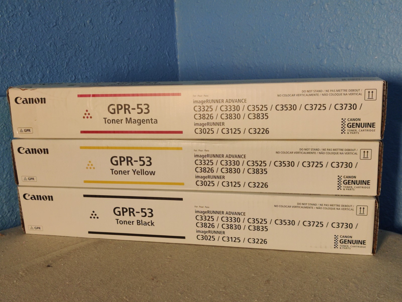 Genuine OEM Canon GPR-53 CYK Toner Set for IR C3325/30 C3525/30 C3725/30 C3830