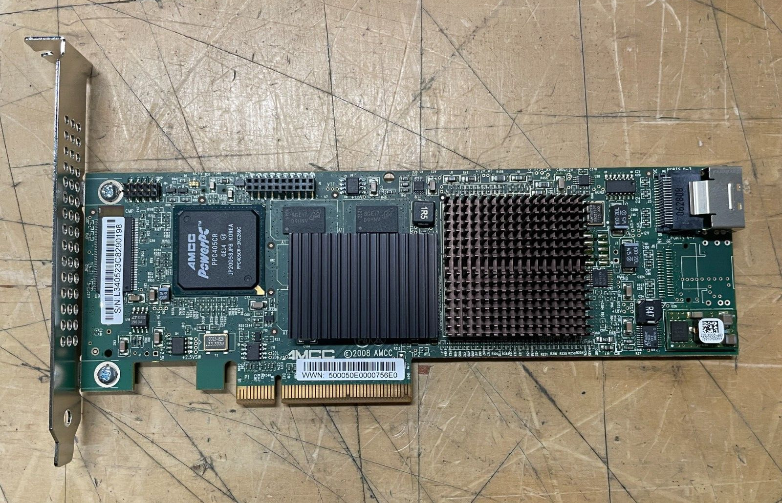 AMCC 3Ware 9690SA-4I PCIe SAS Raid Controller Card