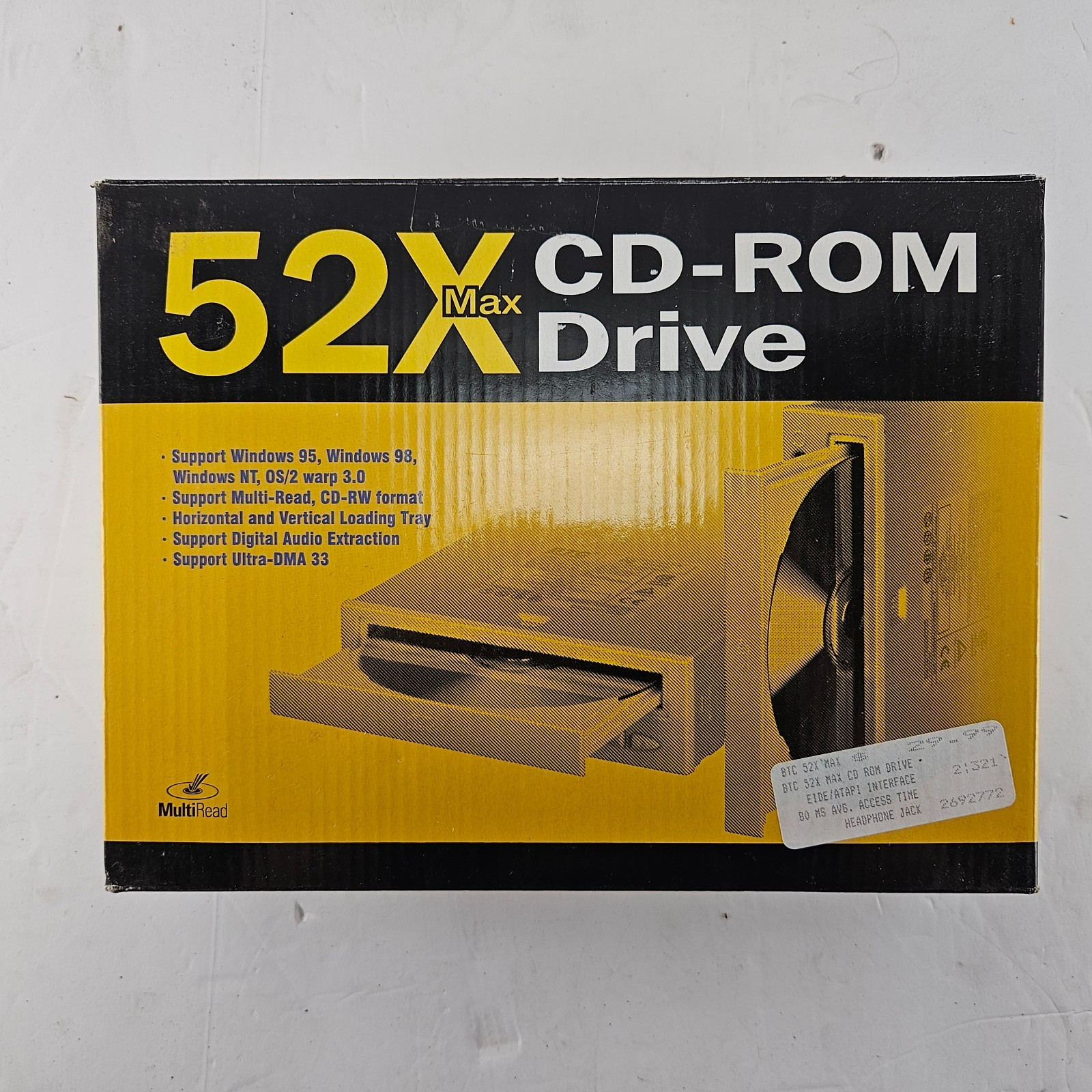 Vintage Sanyo CRD-254V Compaq 184781-001 4X 50-Pin SCSI CD-ROM Drive NOS