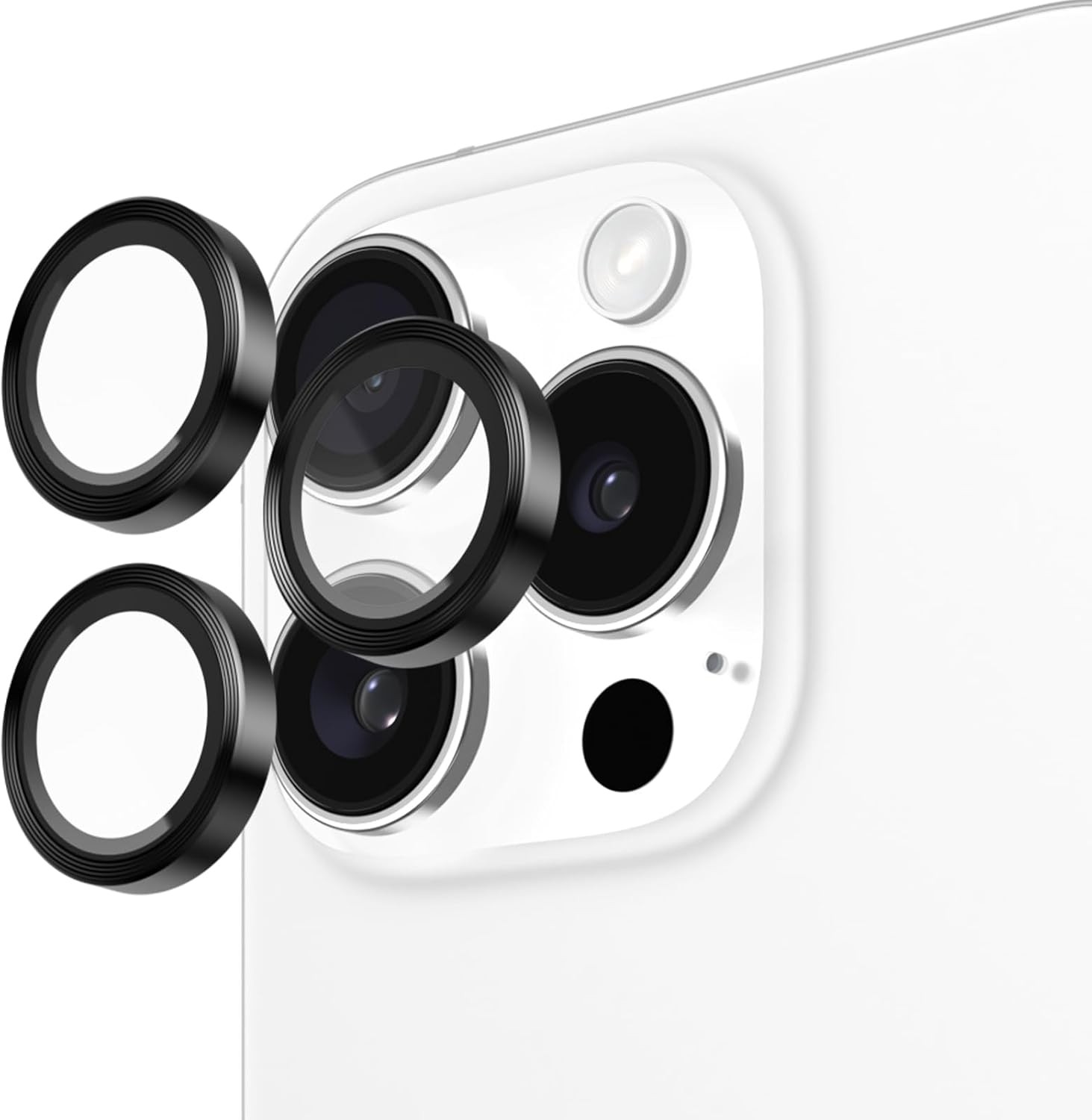 Pelican iPhone 16 Pro Max/iPhone 16 Pro Camera Lens Protector - Black Aluminum R