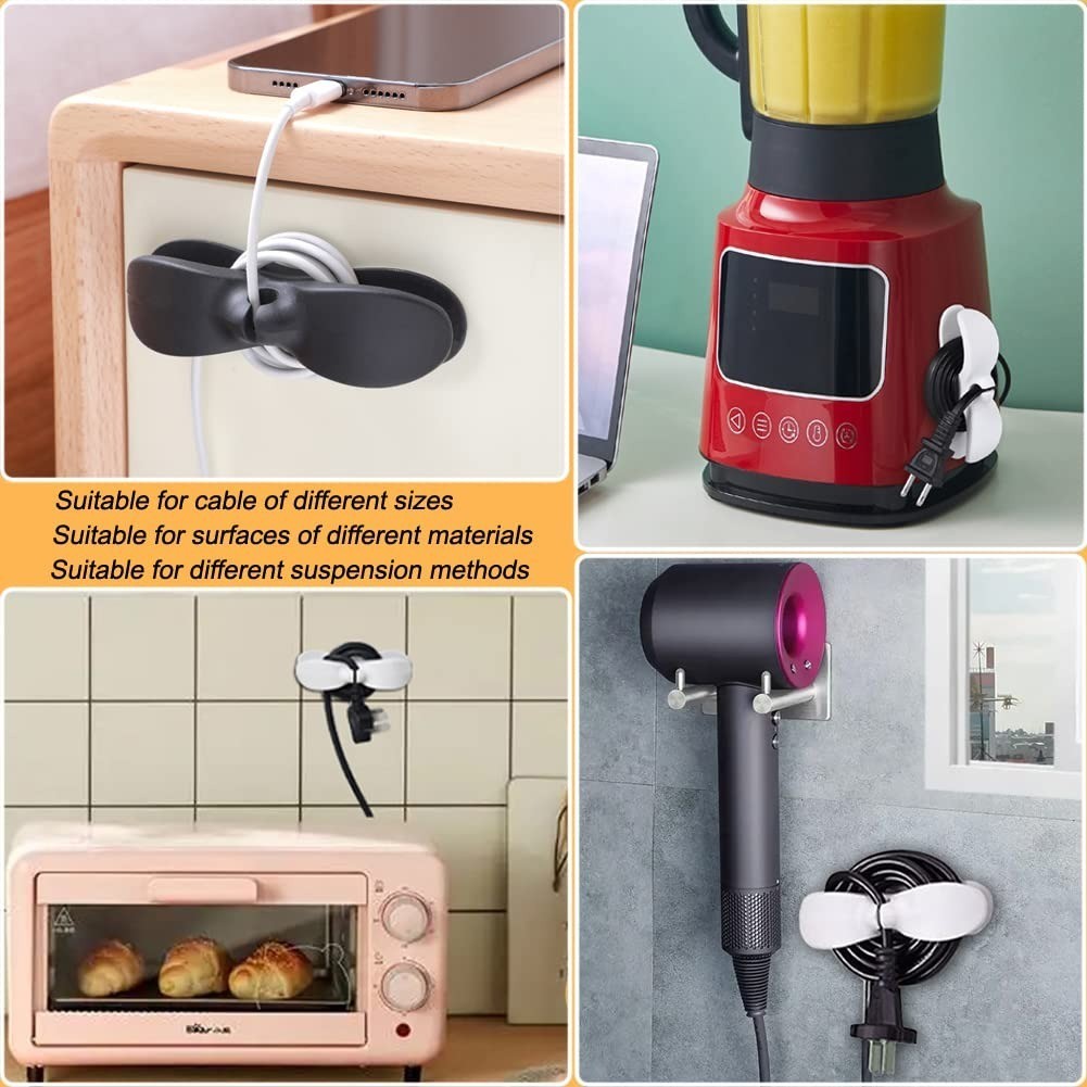 SisBroo Cord Organizer for Appliances 4PCS Kitchen Cable Winder Holder