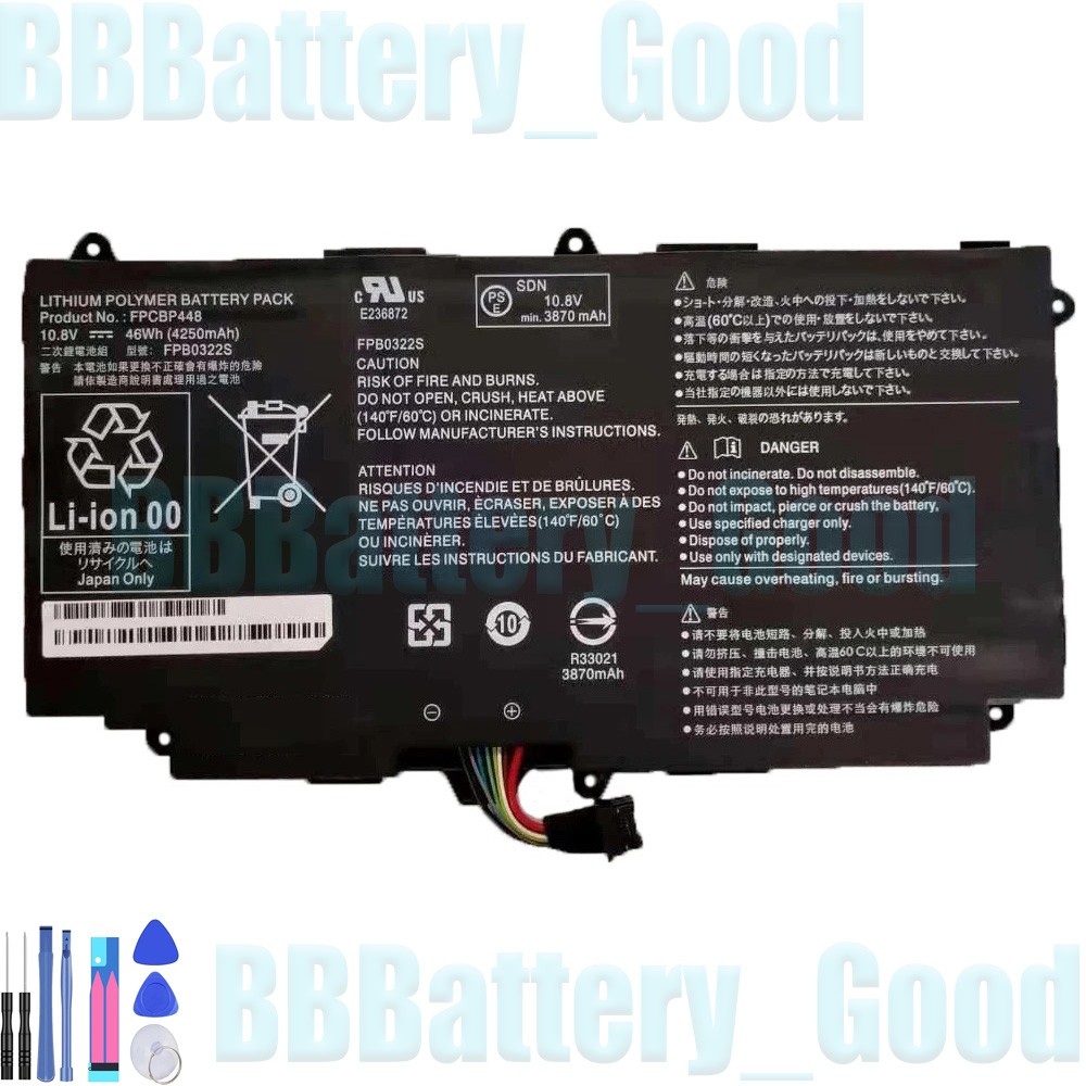 FPCBP448 FPB0322S New Battery for Fujitsu Stylistic Q736 Q737 Q775 3ICP7/64/84