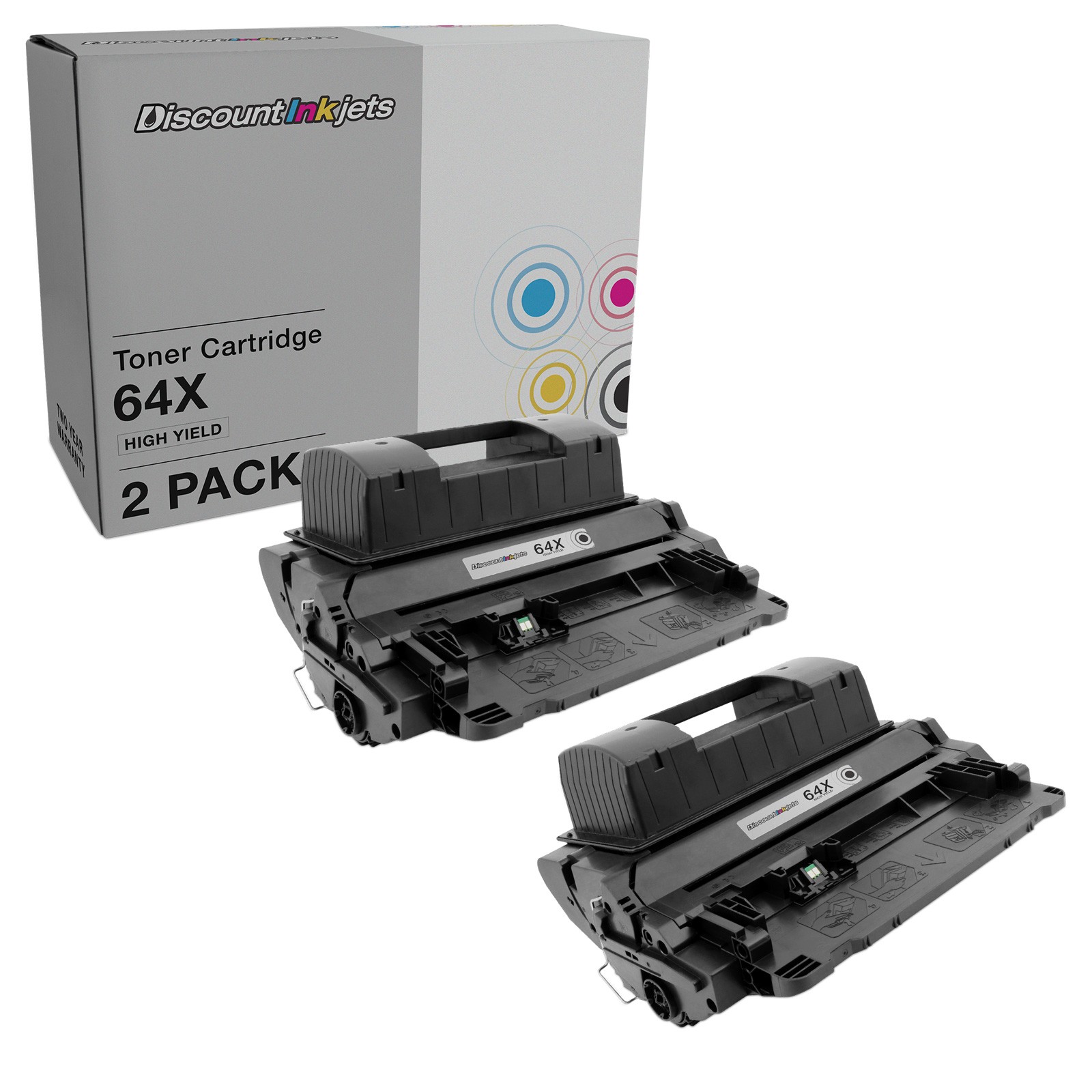 2PK CC364X 64X for HP BLACK HY Toner Cartridge LaserJet P4015tn P4015tn P4515xm