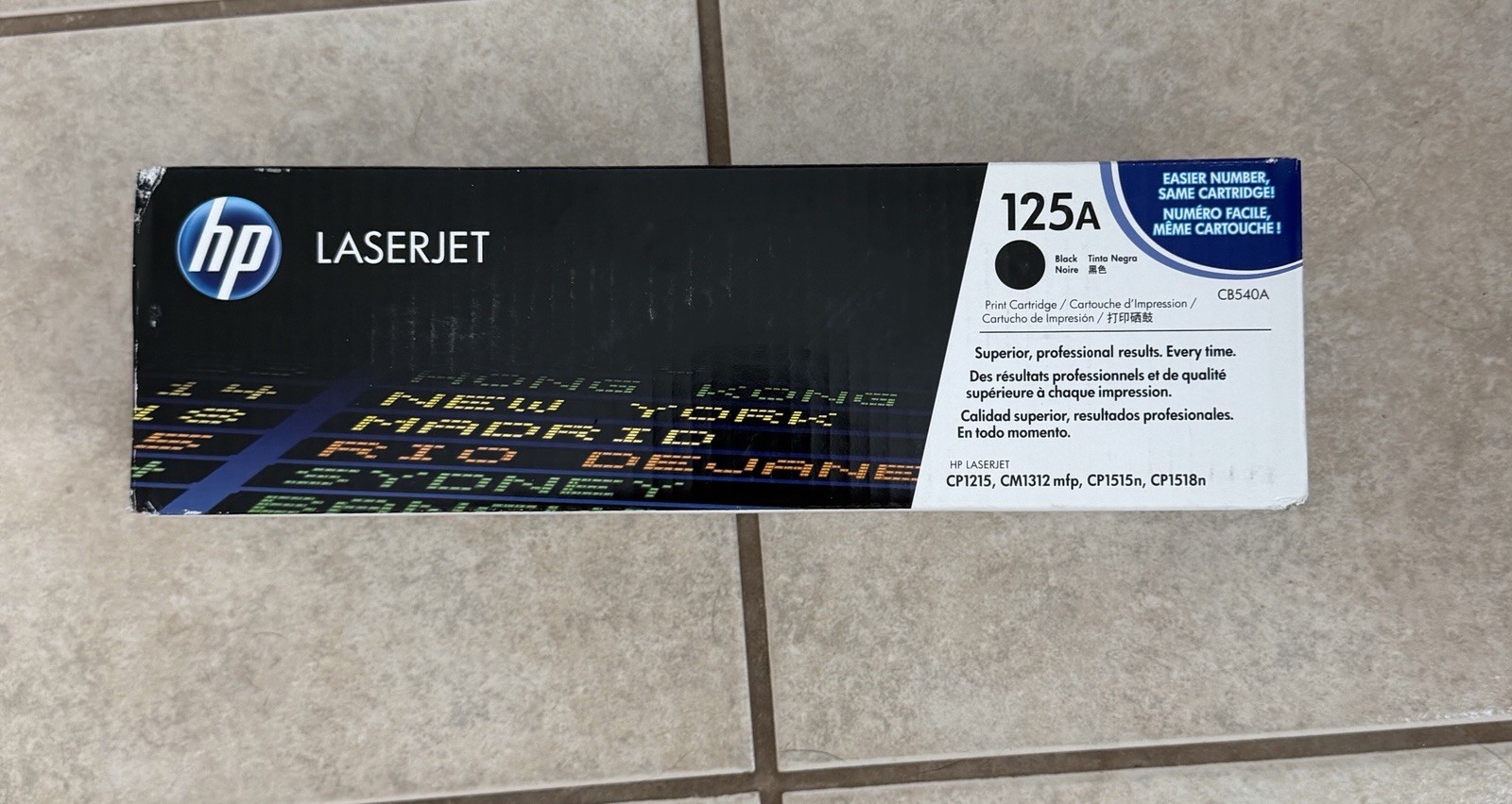 HP 125A (CB540A) BLACK Toner Cartridge Genuine NEW