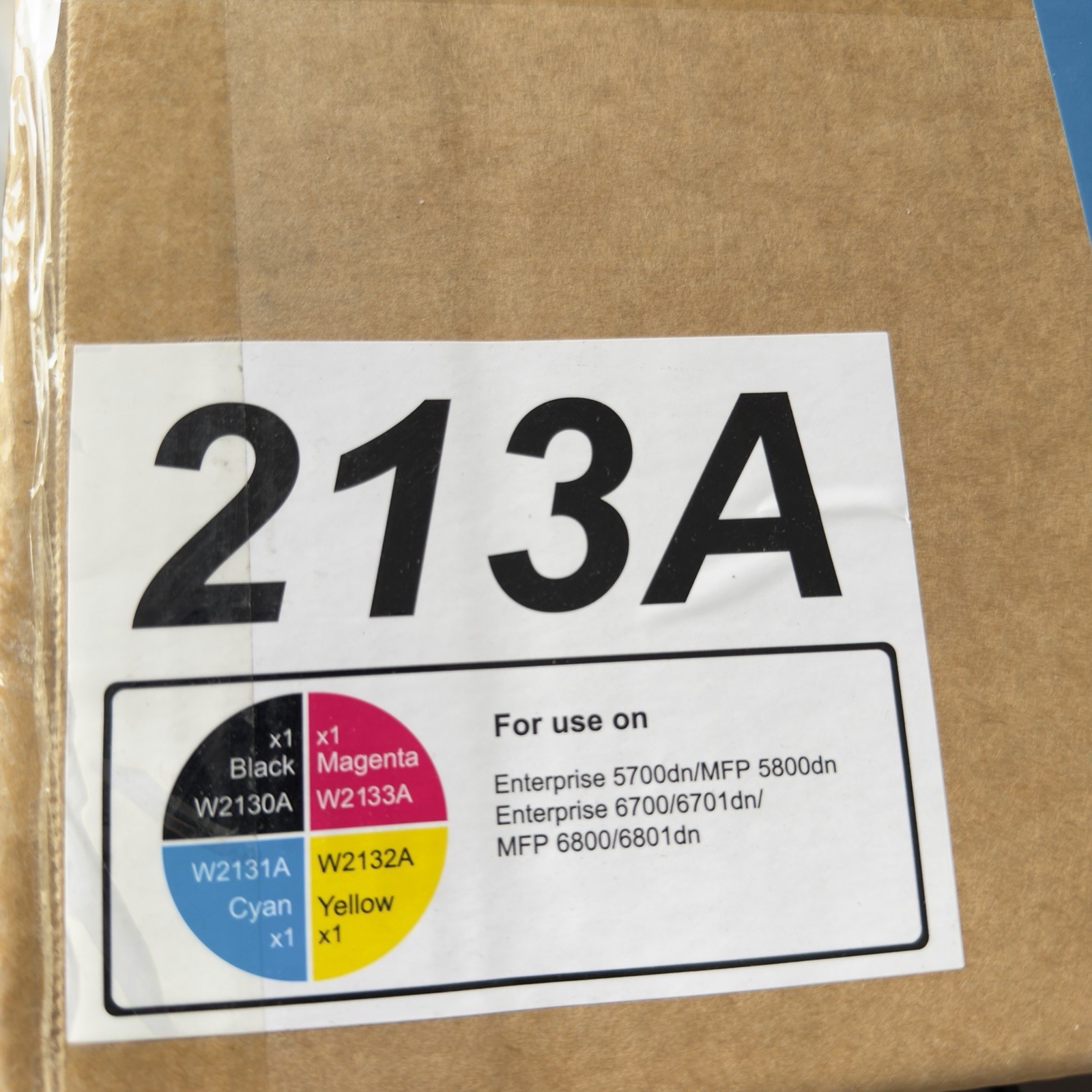 213A Toner Cartridge 4 Pack with Chip Compatible for HP 213A 