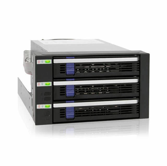 ICYDOCK  Triple 3.5inch SATA HDD RAID 2 x 5.25inch Bay Rack, MB153SP-B