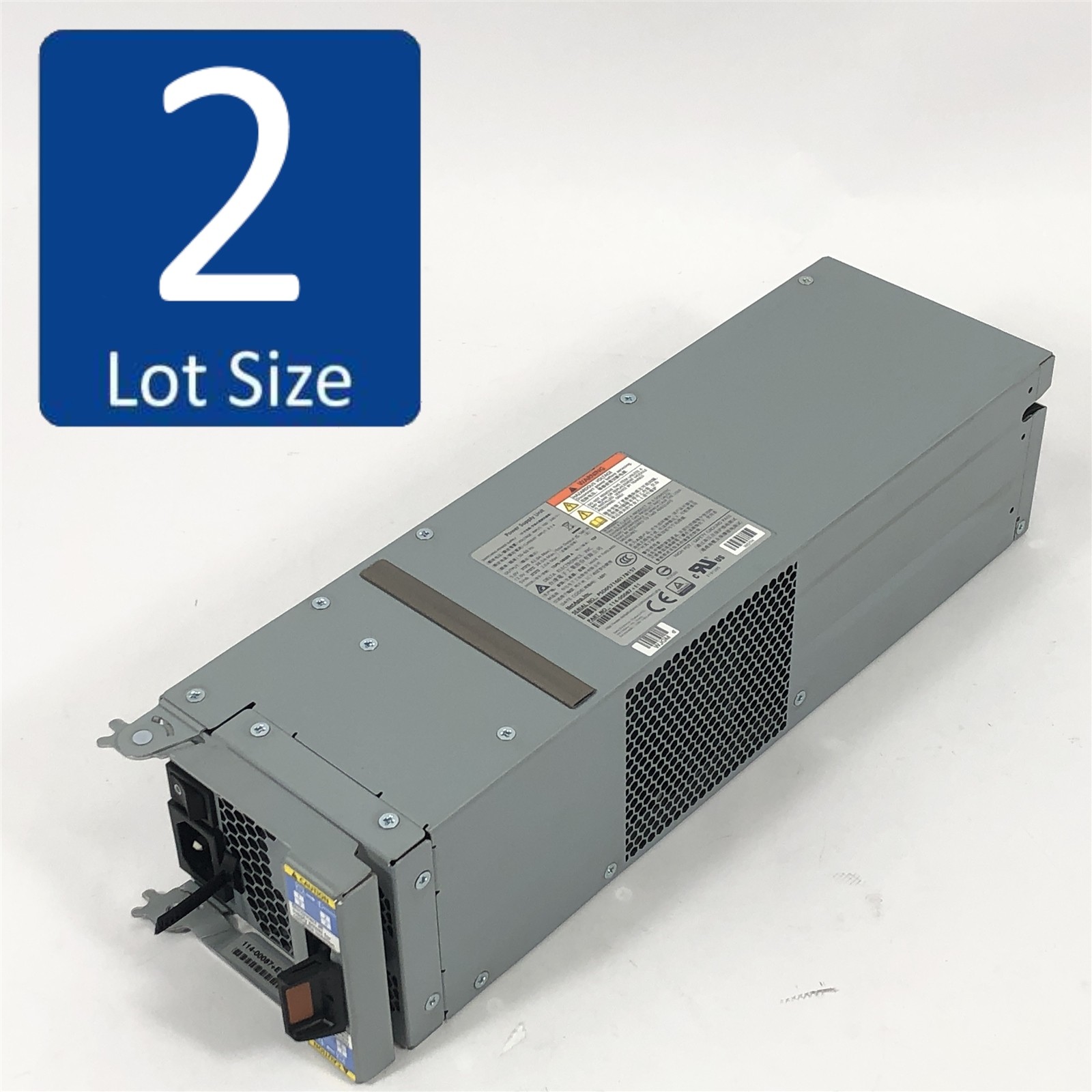 Lot of 2 NetApp 580W Power Supply PSU for NAJ-0801 - 114-00087+E1 / 114-00070+A0
