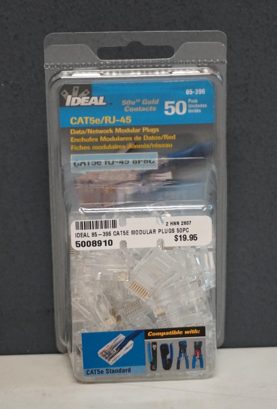 Ideal CAT5e/RJ45 85-396 Data Network Modular Plugs 50 Pack NEW SEALED