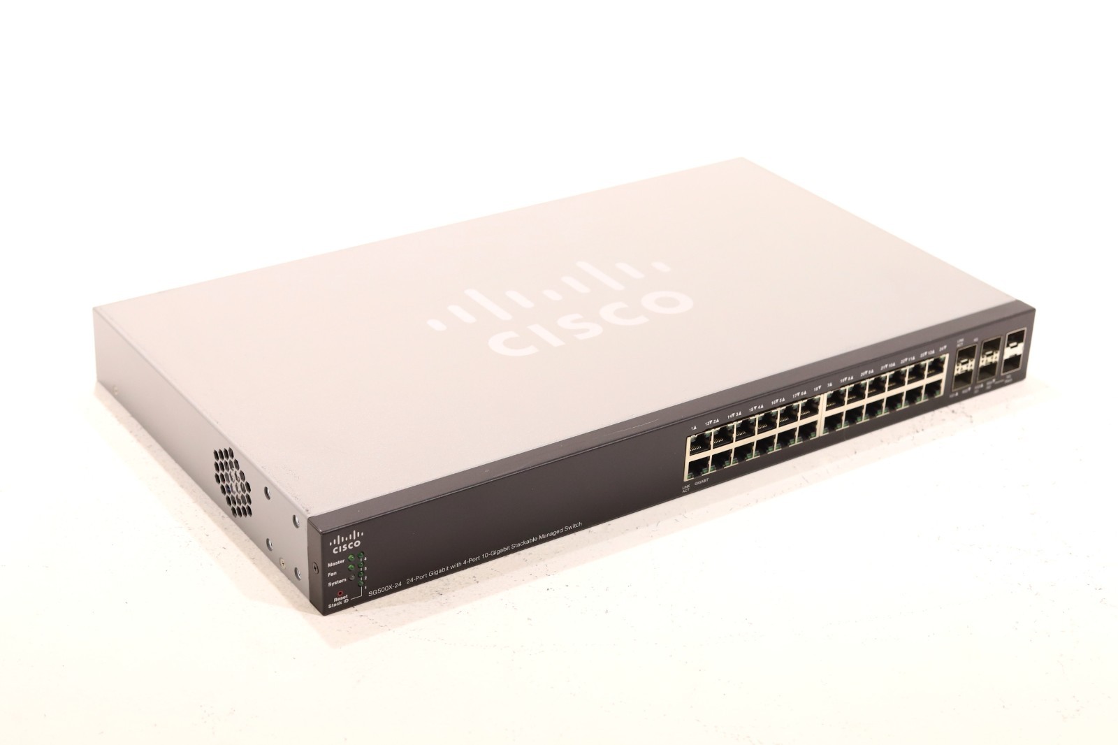 Cisco SG500X-24 24-Port Gigabit Stackable Managed Switch P/N: SG500X-24-K9 V04