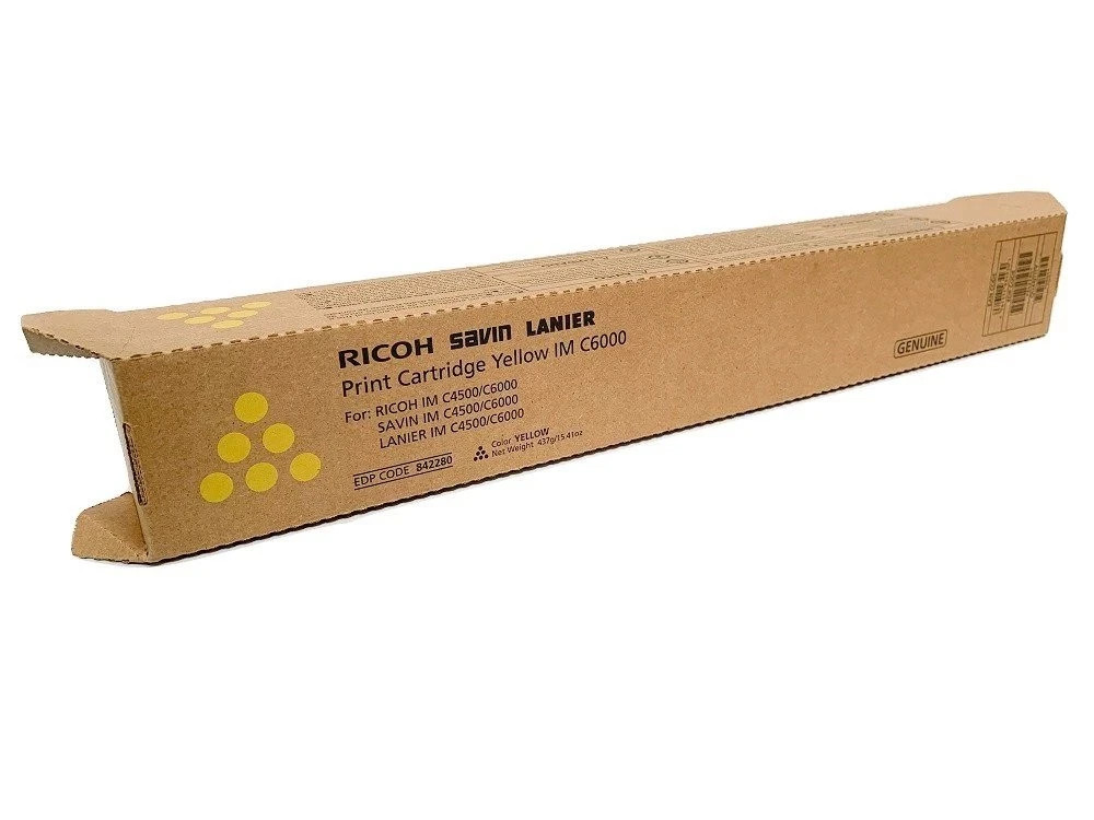 Ricoh Genuine IM C6000 842280 Yellow Toner Print Cartridge OEM Original C4500