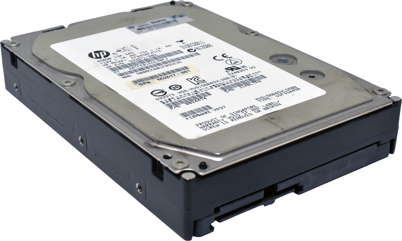 HP HGST 450GB 3.5" 15K 6G SAS HDD HUS156045VLS600 533871-002