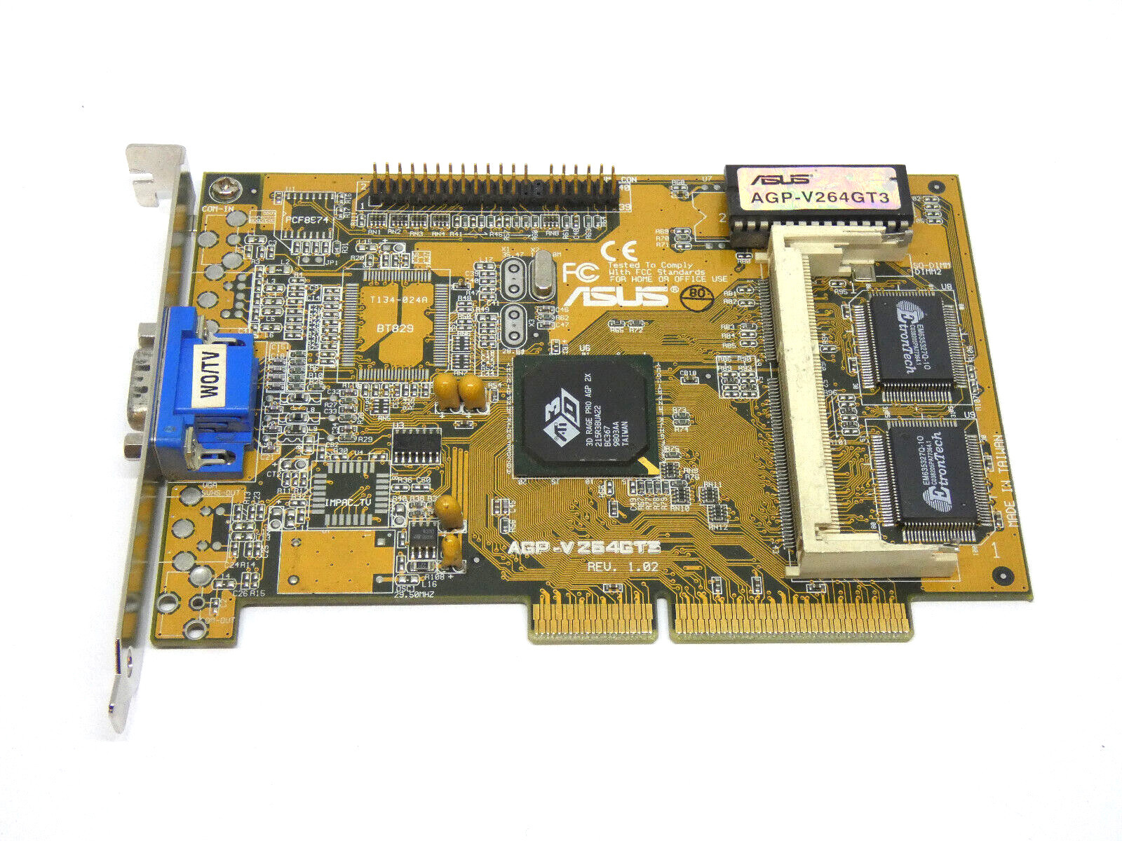 ASUS AGP-V264GT3 Rev 1.02 2MB - AGP PC Graphics Card