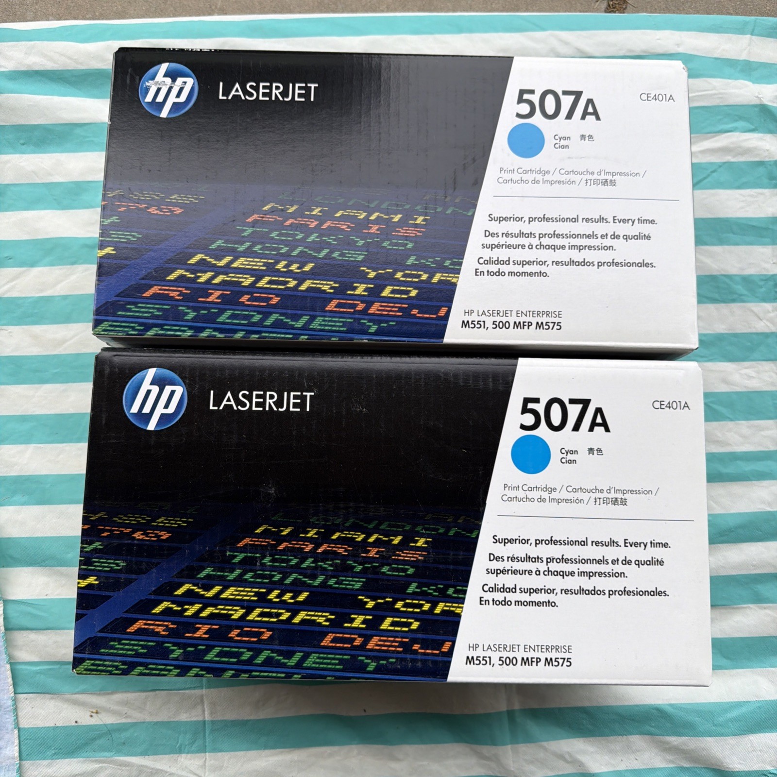 HP 507A Cyan Toner Cartridge for HP Color LaserJet (CE401A) SET Of TWO